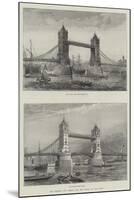 The Intended New Bridge over the Thames at the Tower-null-Mounted Giclee Print