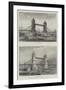 The Intended New Bridge over the Thames at the Tower-null-Framed Giclee Print