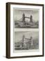 The Intended New Bridge over the Thames at the Tower-null-Framed Giclee Print