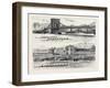 The Inter-University Boat Race: 1. Hammersmith Bridge; 2. the Dead Heat-null-Framed Giclee Print