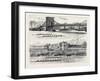 The Inter-University Boat Race: 1. Hammersmith Bridge; 2. the Dead Heat-null-Framed Giclee Print