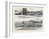 The Inter-University Boat Race: 1. Hammersmith Bridge; 2. the Dead Heat-null-Framed Giclee Print