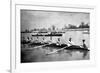 The Inter-Varsity Boat-Race: the Crews at Practice-null-Framed Premium Giclee Print