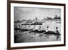 The Inter-Varsity Boat-Race: the Crews at Practice-null-Framed Premium Giclee Print