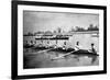 The Inter-Varsity Boat-Race: the Crews at Practice-null-Framed Premium Giclee Print