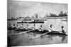 The Inter-Varsity Boat-Race: the Crews at Practice-null-Mounted Art Print