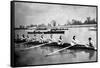 The Inter-Varsity Boat-Race: the Crews at Practice-null-Framed Stretched Canvas