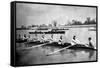 The Inter-Varsity Boat-Race: the Crews at Practice-null-Framed Stretched Canvas