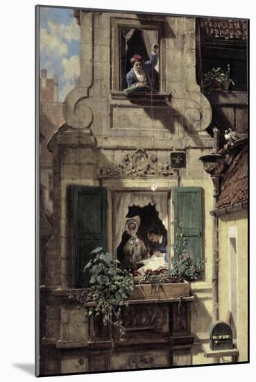 The Intercepted Love Letter, C.1855-60-Carl Spitzweg-Mounted Giclee Print