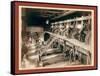 The Interior. Clean Up Day at the Deadwood Terra Gold Stamp Mill-John C. H. Grabill-Framed Stretched Canvas