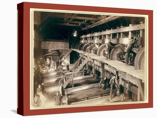 The Interior. Clean Up Day at the Deadwood Terra Gold Stamp Mill-John C. H. Grabill-Stretched Canvas