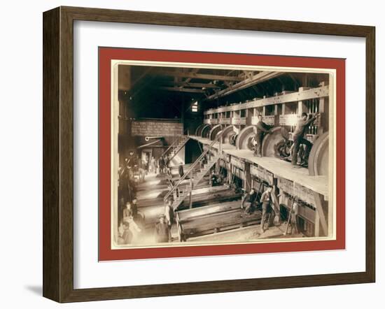 The Interior. Clean Up Day at the Deadwood Terra Gold Stamp Mill-John C. H. Grabill-Framed Giclee Print