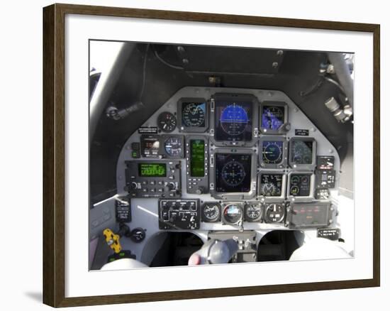 The Interior Cockpit of an Iraqi Air Force T-6 Texan Trainer Aircraft-null-Framed Photographic Print