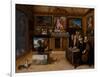 The Interior of A Collector's Cabinet with Justus Lipsius and Two Conslefhebbers, 16Th-17Th Century-Frans II the Younger Francken-Framed Giclee Print