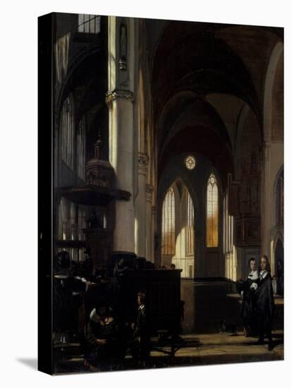 The Interior of a Gothic Church, C.1650-Emanuel de Witte-Stretched Canvas