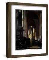 The Interior of a Gothic Church, C.1650-Emanuel de Witte-Framed Giclee Print