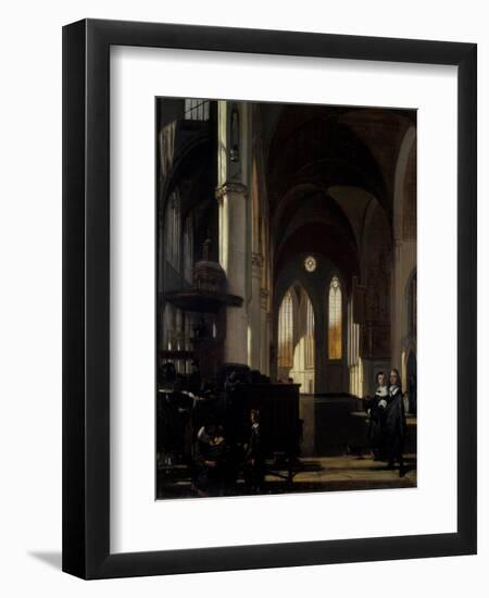 The Interior of a Gothic Church, C.1650-Emanuel de Witte-Framed Giclee Print