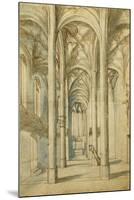 The Interior of a Gothic Church-null-Mounted Giclee Print