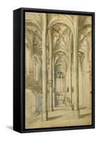 The Interior of a Gothic Church-null-Framed Stretched Canvas