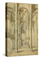 The Interior of a Gothic Church-null-Stretched Canvas