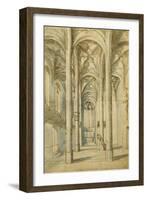 The Interior of a Gothic Church-null-Framed Giclee Print