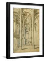 The Interior of a Gothic Church-null-Framed Giclee Print