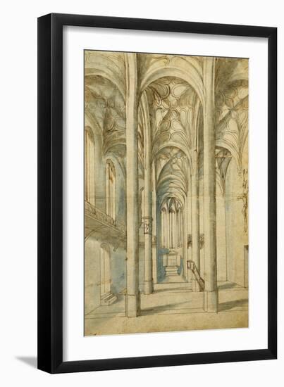 The Interior of a Gothic Church-null-Framed Giclee Print