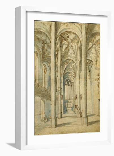 The Interior of a Gothic Church-null-Framed Giclee Print