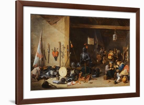 The Interior of a Guardroom, C.1640S-David Teniers the Younger-Framed Giclee Print