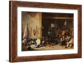 The Interior of a Guardroom, C.1640S-David Teniers the Younger-Framed Giclee Print