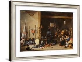 The Interior of a Guardroom, C.1640S-David Teniers the Younger-Framed Giclee Print