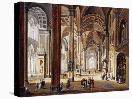 The Interior of a Renaissance Cathedral-Christian Stocklin-Stretched Canvas