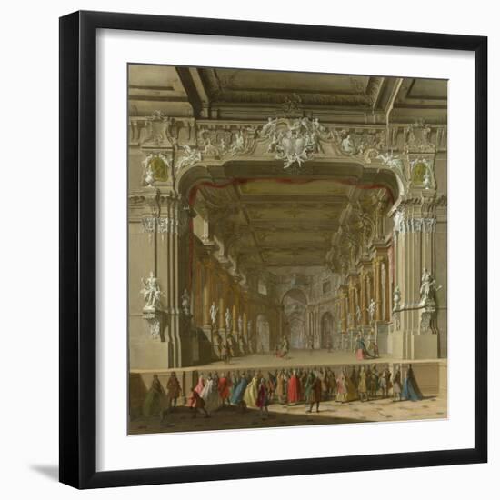 The Interior of a Theatre, Early 18th C-null-Framed Giclee Print