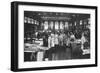 The Interior of Billingsgate Market Showing Fishmongers and their Stalls, London, C1918-null-Framed Giclee Print