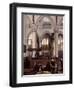 The Interior of Oude Kerk, Amsterdam, c.1660-Emanuel de Witte-Framed Premium Giclee Print