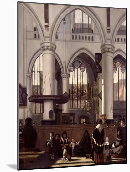 The Interior of Oude Kerk, Amsterdam, c.1660-Emanuel de Witte-Mounted Giclee Print