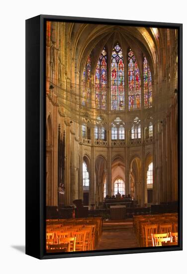 The Interior of Saint Pierre Church in Chartres, Eure-Et-Loir, Centre, France, Europe-Julian Elliott-Framed Stretched Canvas