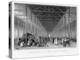 The Interior of St John's Market, Liverpool, 1834-Austin-Stretched Canvas