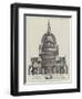 The Interior of St Paul's Cathedral, Showing Sir Christopher Wren's Projected Decoration-null-Framed Giclee Print