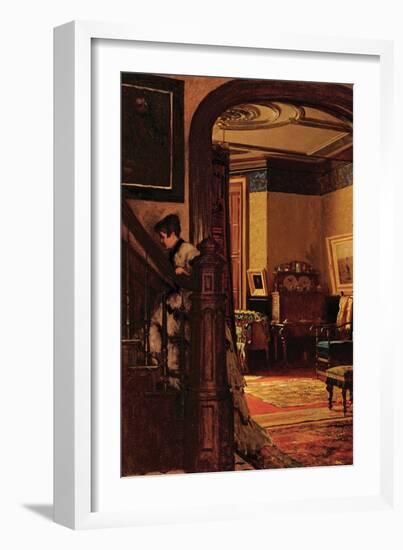 The Interior of the Artist's Home-Eastman Johnson-Framed Art Print