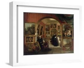 The Interior of the British Institution Gallery, 1829-John Scarlett Davis-Framed Giclee Print