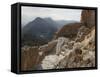 The Interior of the Cathar Castle of Queribus in Languedoc-Roussillon, France, Europe-David Clapp-Framed Stretched Canvas