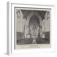 The Interior of the Chapel at Weybridge, Where the Funeral of the Comte De Paris Took Place-null-Framed Giclee Print