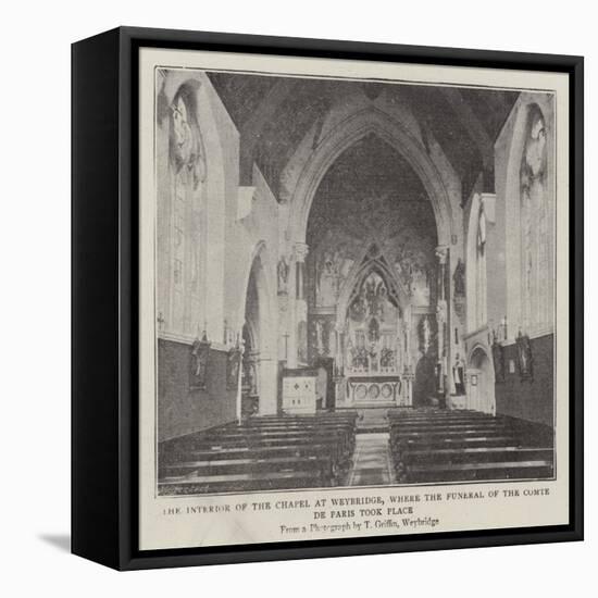 The Interior of the Chapel at Weybridge, Where the Funeral of the Comte De Paris Took Place-null-Framed Stretched Canvas