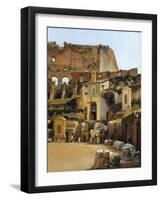 The Interior of the Colosseum in Rome-C.W. Eckersberg-Framed Giclee Print