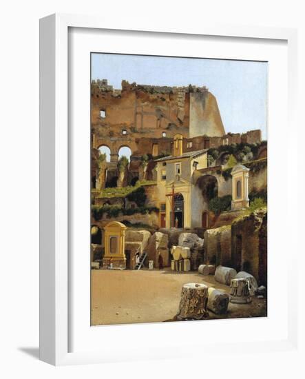 The Interior of the Colosseum in Rome-C.W. Eckersberg-Framed Giclee Print