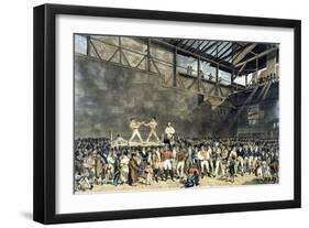 The Interior of the Fives Court, Engraved by Charles Turner, 1818-T. Blake-Framed Giclee Print