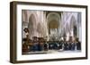 The Interior of the Grote Kerk, Haarlem, 1673-Gerrit Berckheyde-Framed Giclee Print