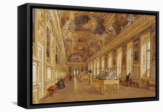 The Interior of the Louvre, the Galerie d'Apollon-Victor Duval-Framed Stretched Canvas
