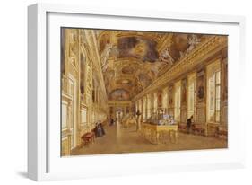 The Interior of the Louvre, the Galerie d'Apollon-Victor Duval-Framed Giclee Print